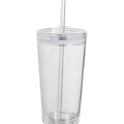 Drinkbeker Met Rietje Holo - 650 ml^ Glazen