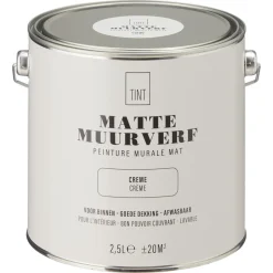 Muurverf Mat Crème 2.5 l^ Muurverf