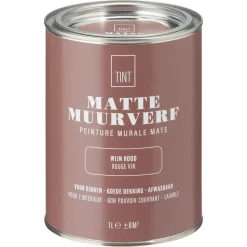 Muurverf Mat Wijn 1 l^ Muurverf