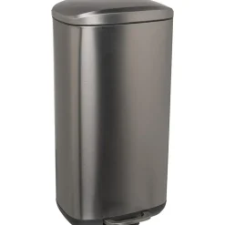 Pedaalemmer Lux 30 Liter Metallic Zilver^ Afvalbakken