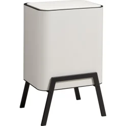Prullenbak Op Pootjes 2X 12,5 Liter Beige^ Afvalbakken