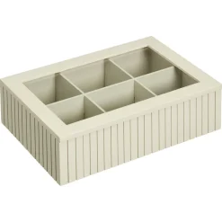 Theedoos Latjes Off-White^ Keukenaccessoires
