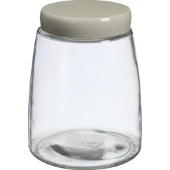 Voorraadpot Glas Zand - 12,5x16 cm 16 cm^ Voorraadpotten & Blikken